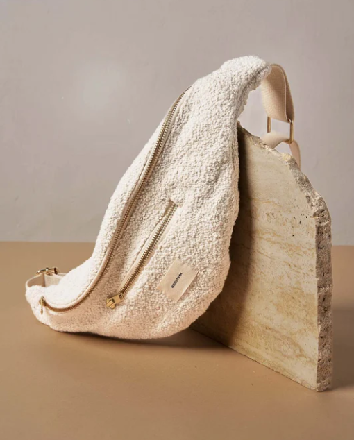 Sac banane RECITEM - Blanc bouclettes