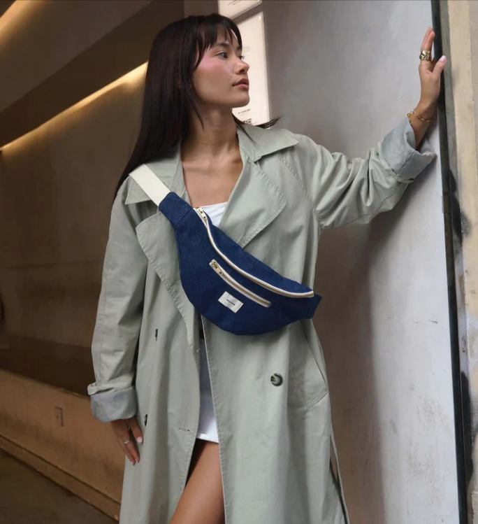 Sac banane RECITEM - Bleu denim