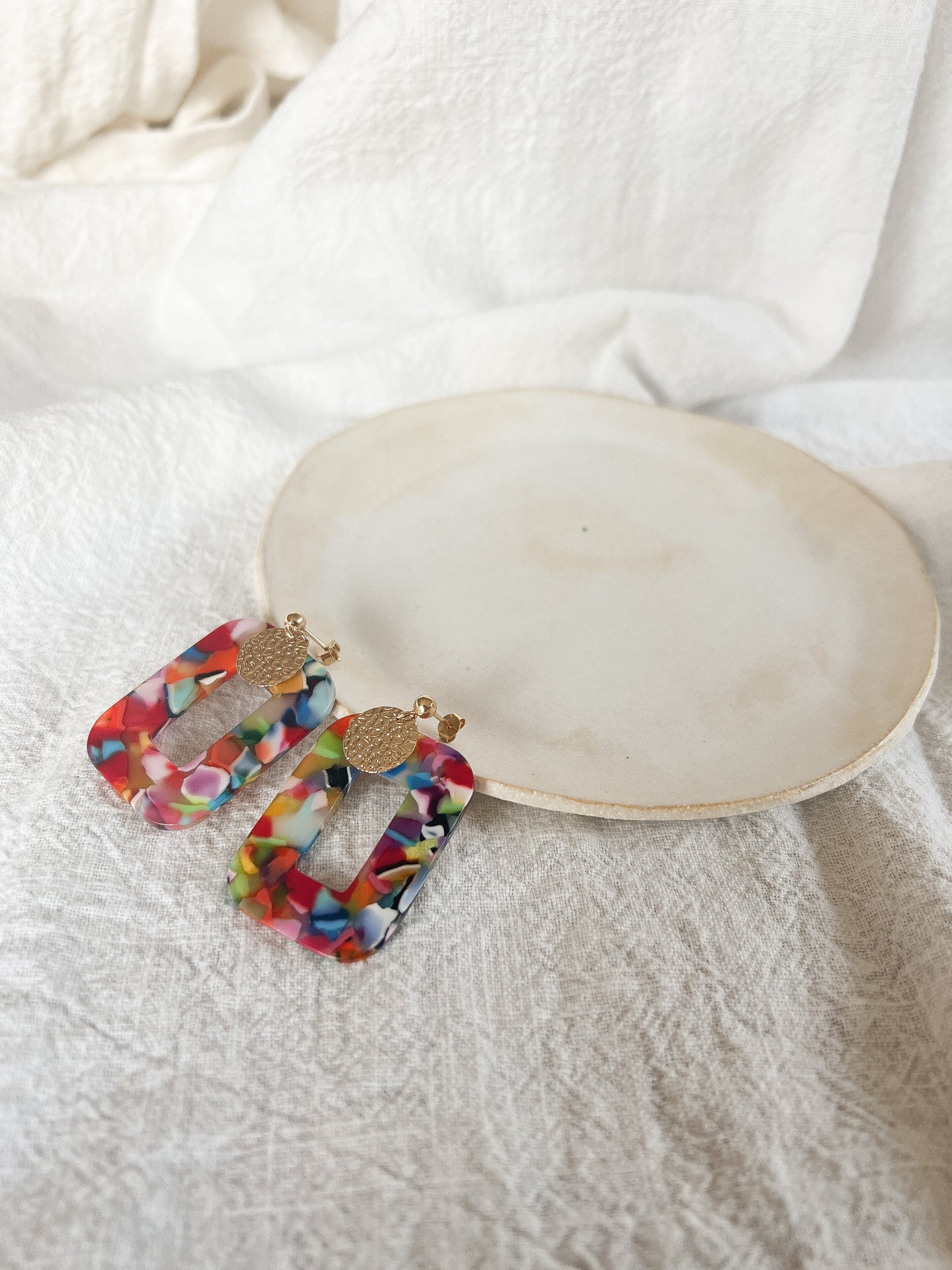 Boucles d'oreilles GINETTE Rectangle