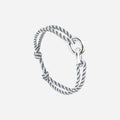 Bracelet maillon lien - RAYE BEIGE BLEU - Le Vent à la Française