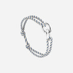 Bracelet maillon lien - RAYE BEIGE BLEU - Le Vent à la Française