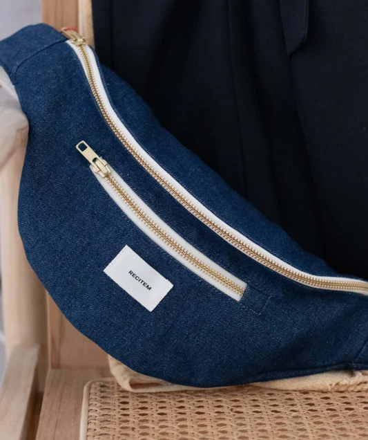 Sac banane RECITEM - Bleu denim