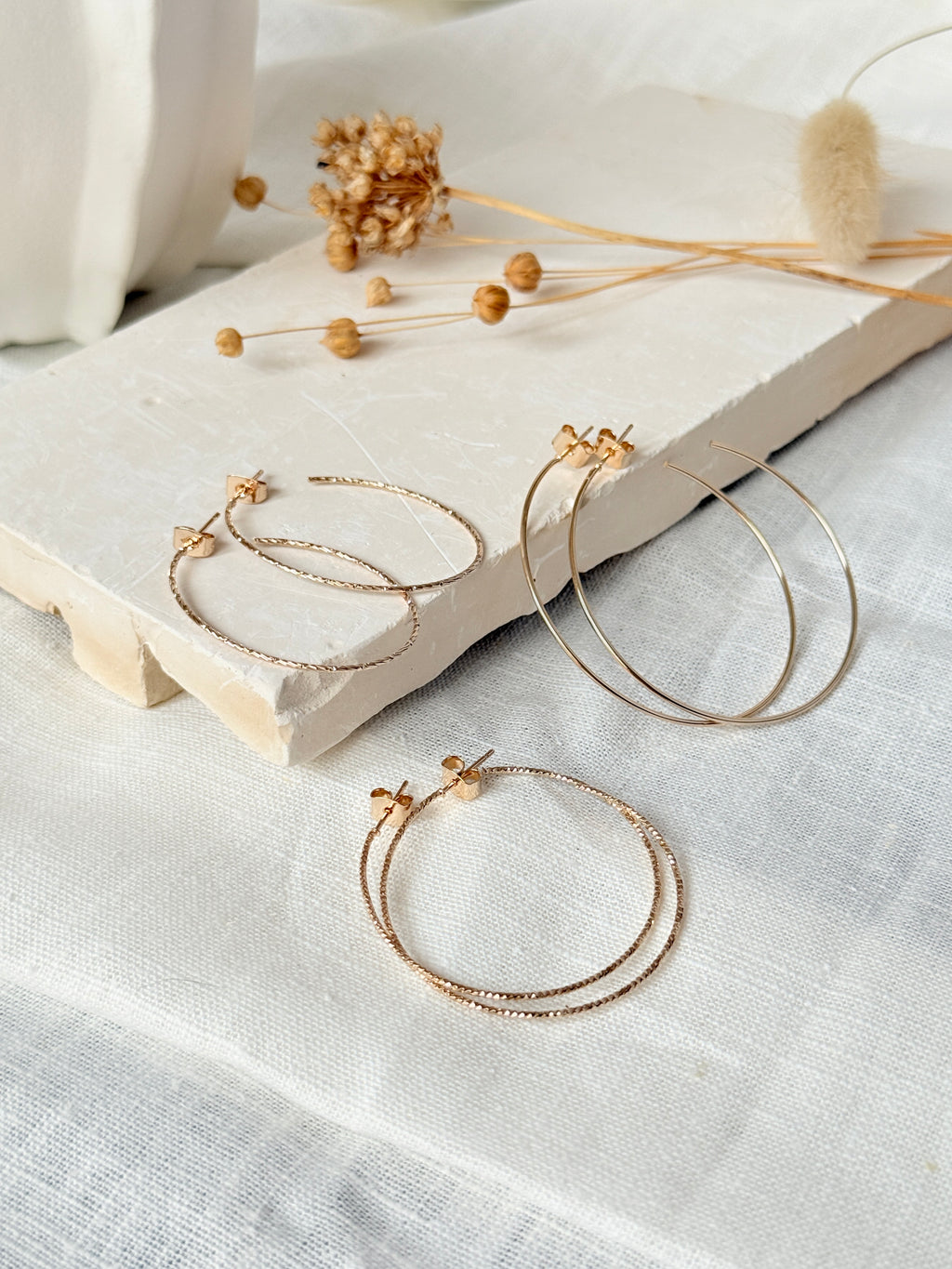 Boucles d'oreille JILL Texturé
