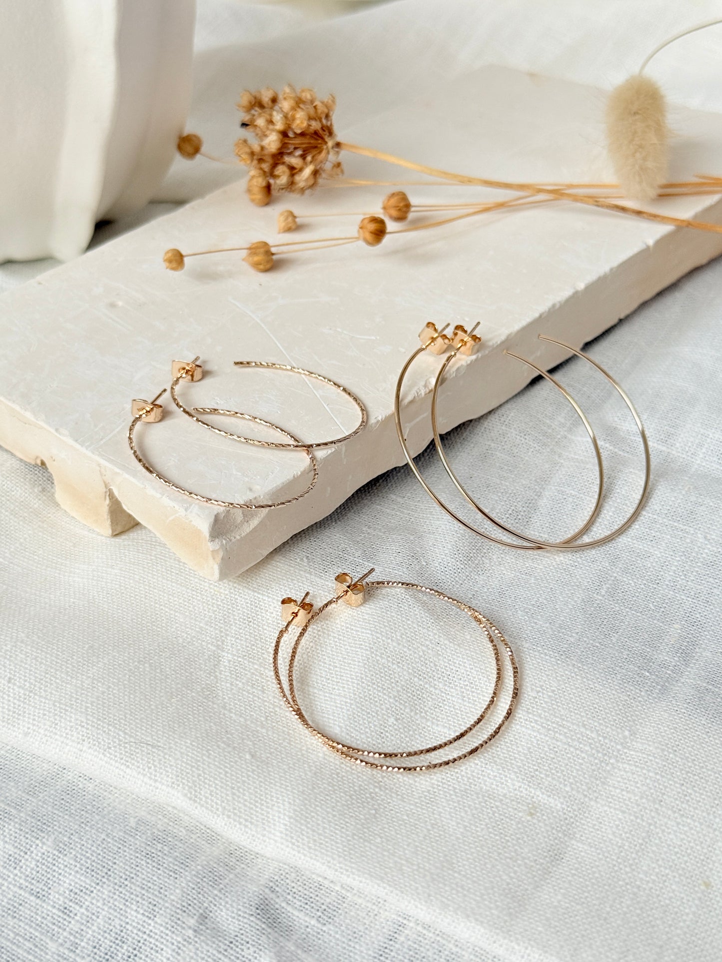 Boucles d'oreille JILL Texturé