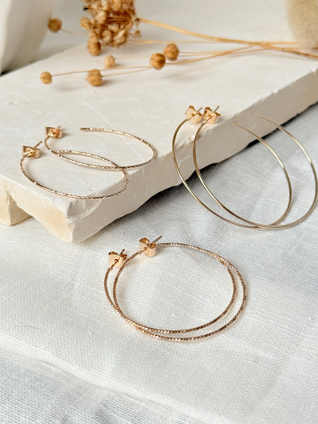 Boucles d'oreille JILL Lisse