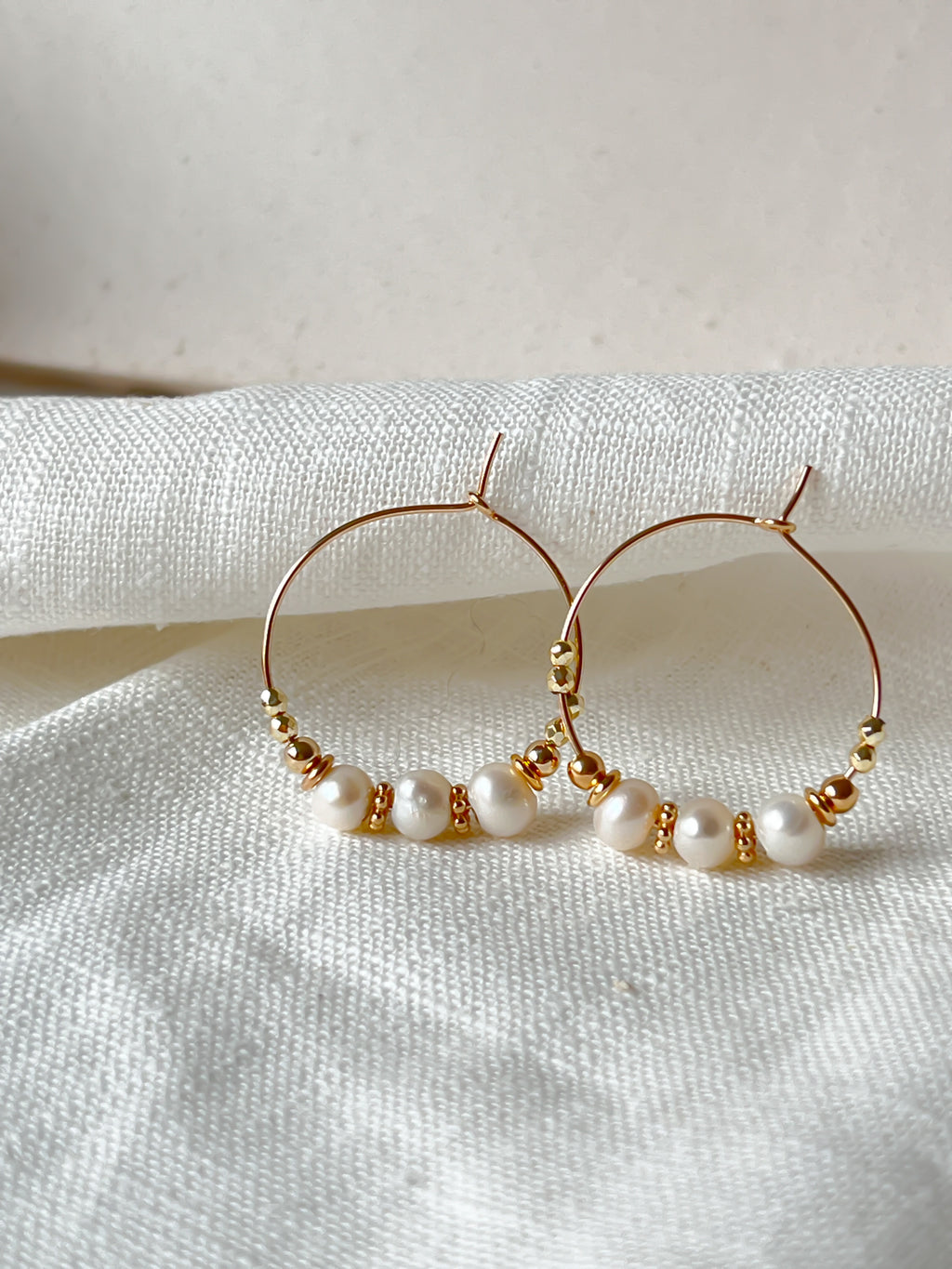 Boucles d'oreilles EVE 3 perles