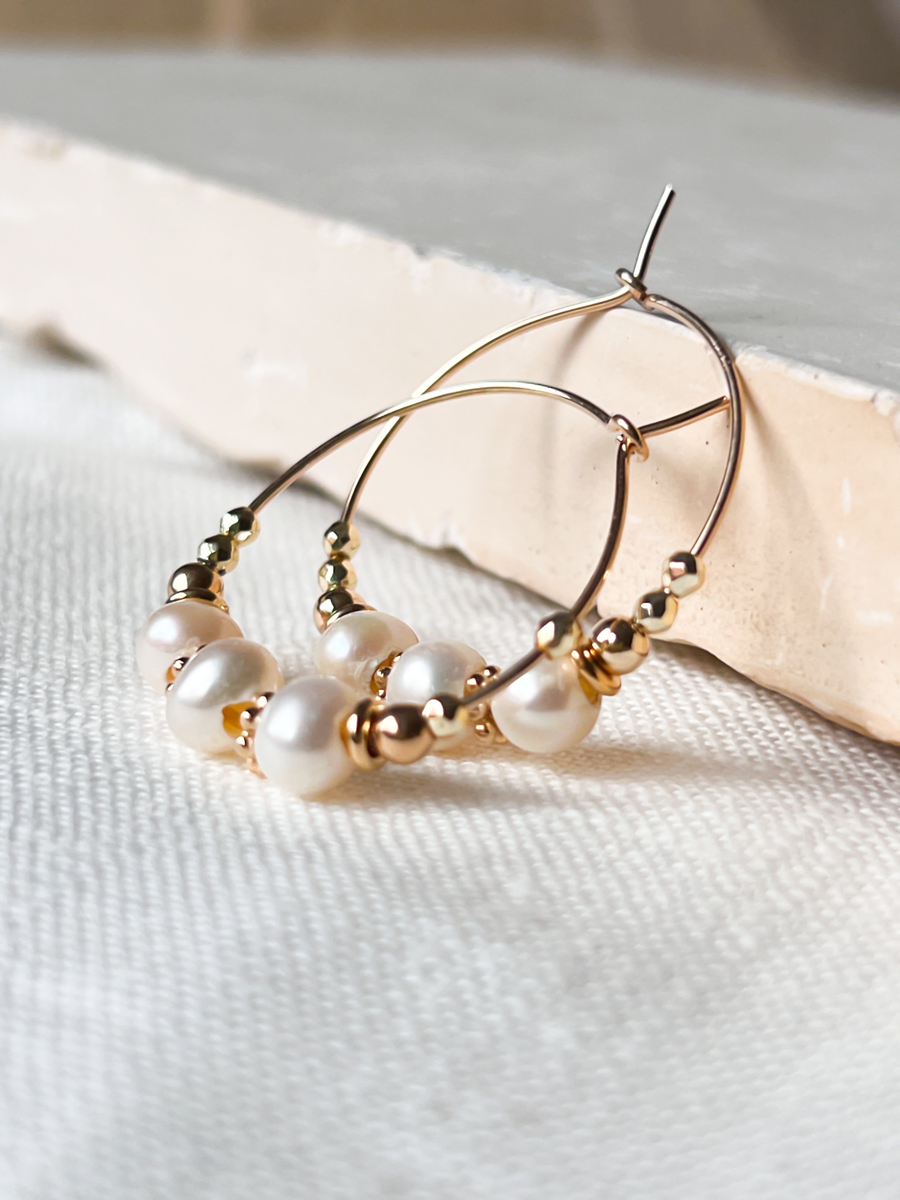 Boucles d'oreilles EVE 3 perles