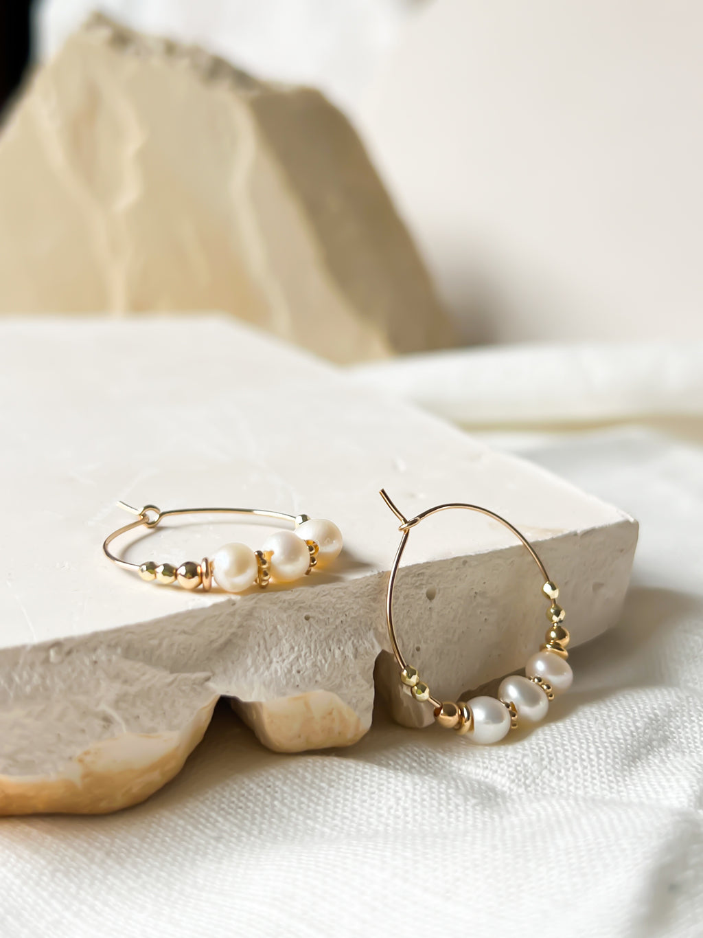 Boucles d'oreilles EVE 3 perles