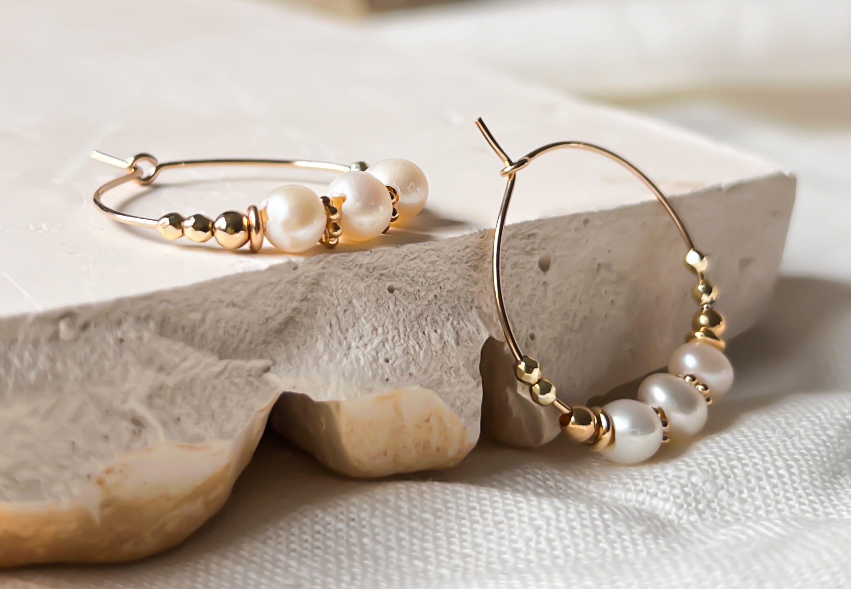 Boucles d'oreilles EVE 3 perles