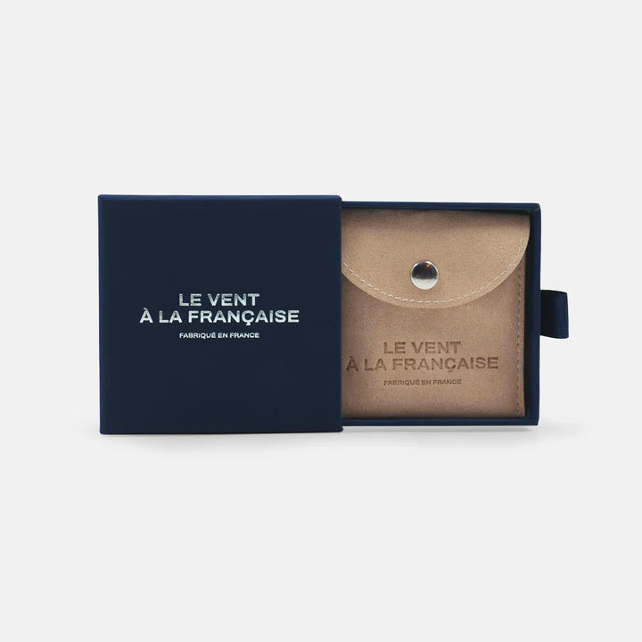 Bracelet maillon lien - RAYE BEIGE BLEU - Le Vent à la Française