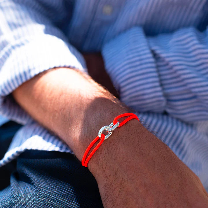 Bracelet maillon lien - ORANGE - Le Vent à la Française