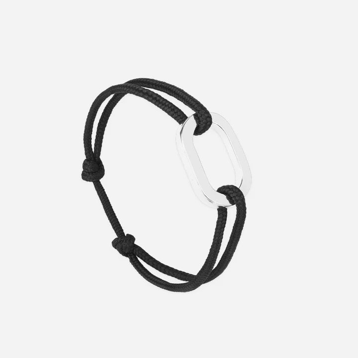 Bracelet maillon plat - NOIR - Le Vent à la Française
