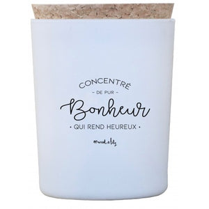 Bougie "Concentré de pur bonheur" - fleur d'oranger